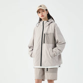 Unisex Jacket Hooded Jacket Loose Mechanical Style Outdoor Jacket Coat